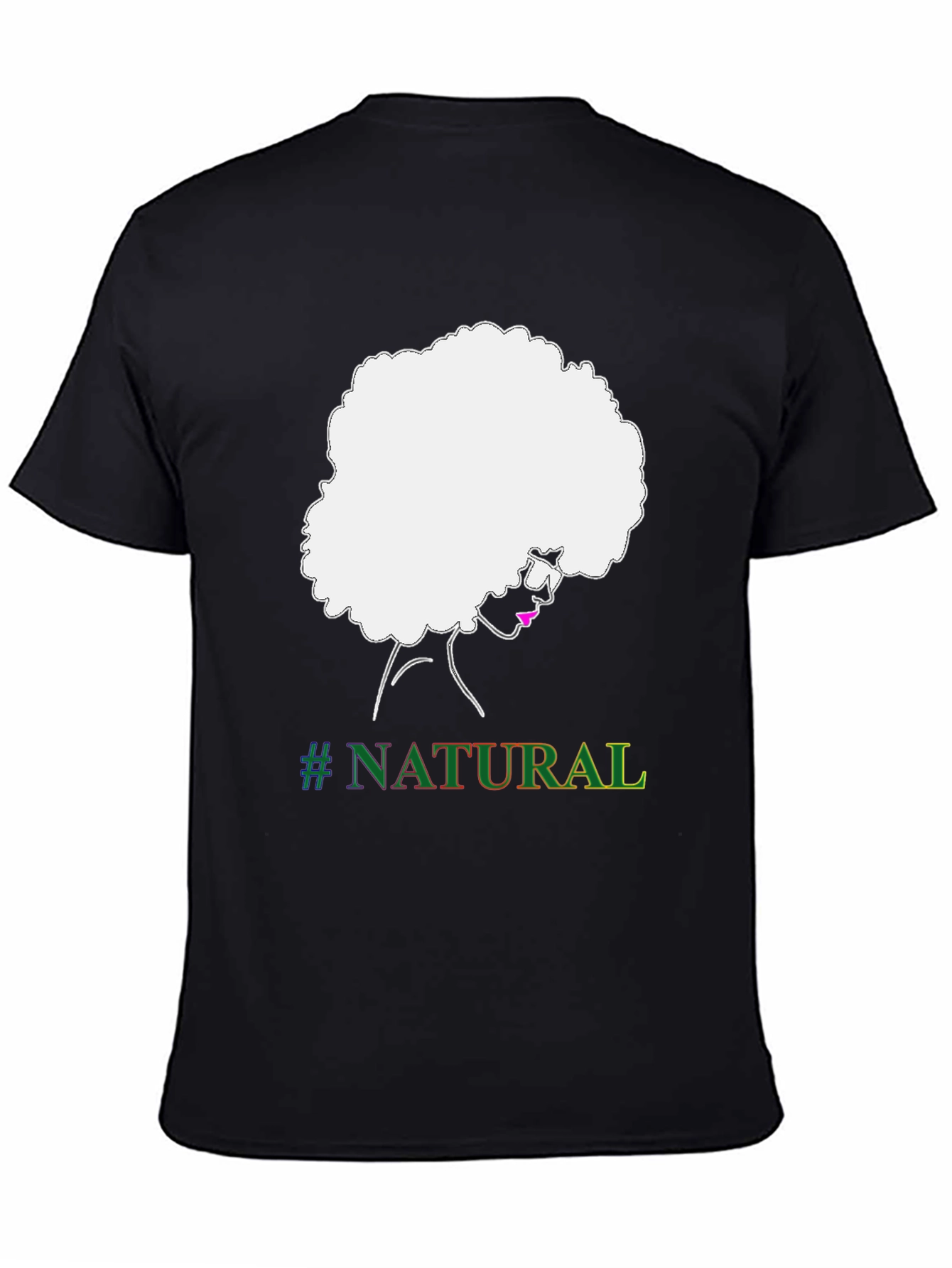 Natural Afro T-Shirt - Black Graphic Tee