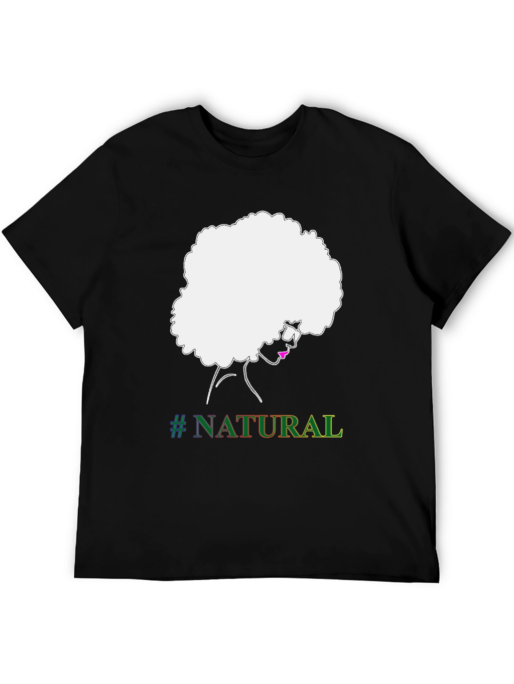 Natural Afro T-Shirt - Black Graphic Tee