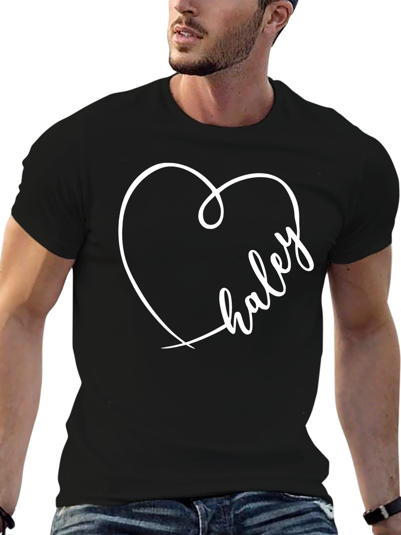 Haley Heart Tee - Stylish Personalized T-Shirt