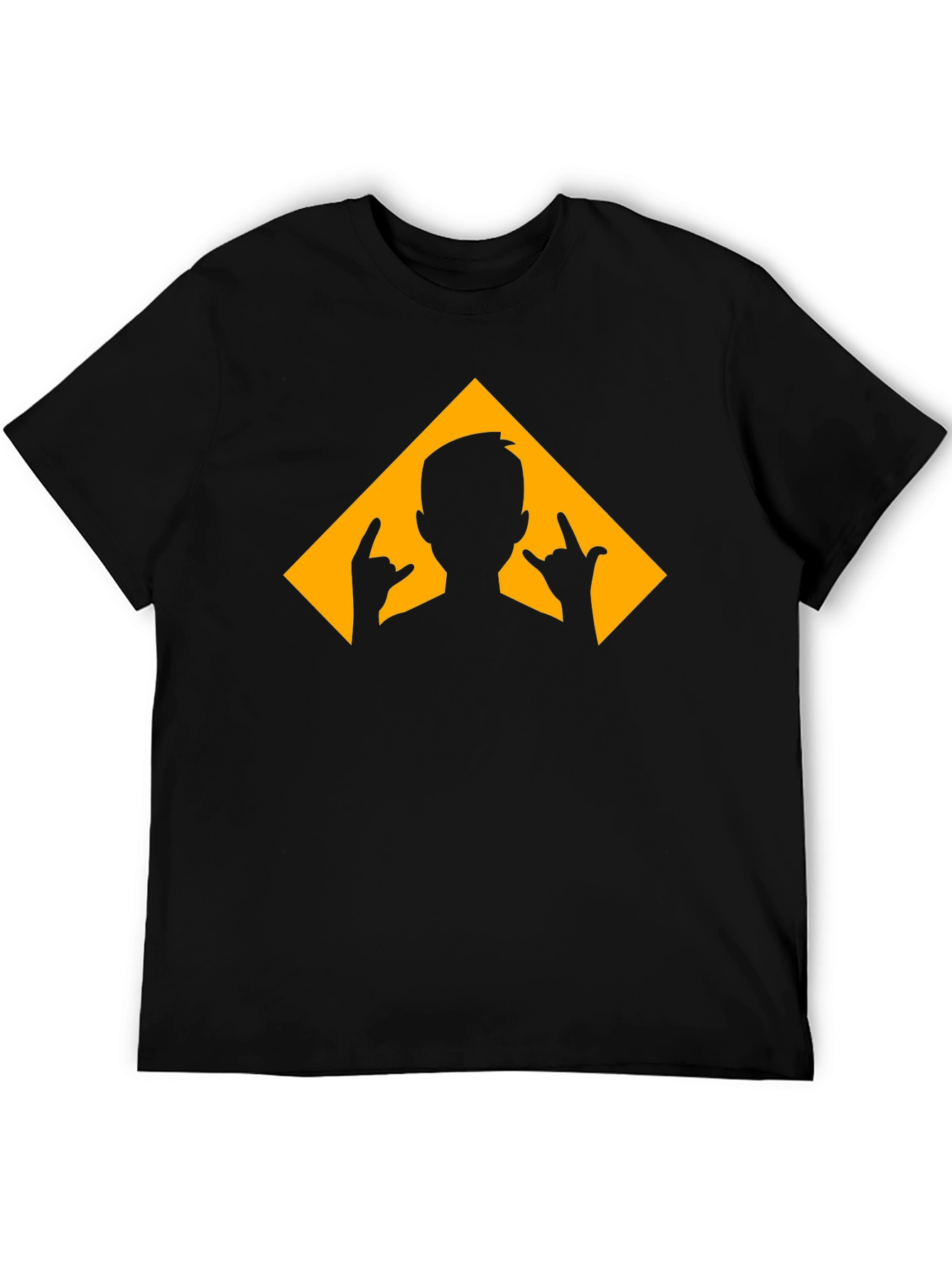 Rock On Triangle Graphic Tee - Black T-Shirt