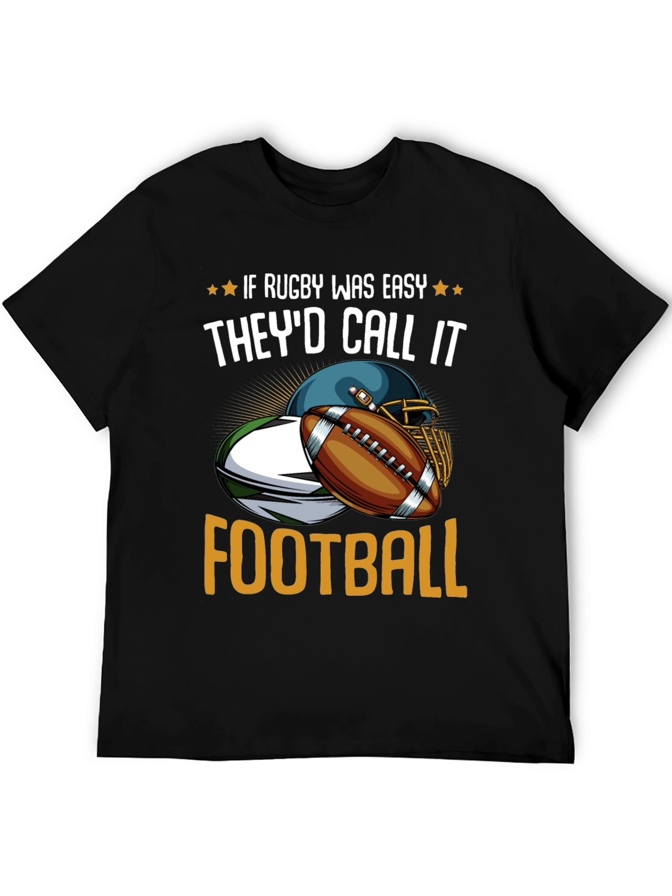 Rugby vs Football Graphic T-Shirt