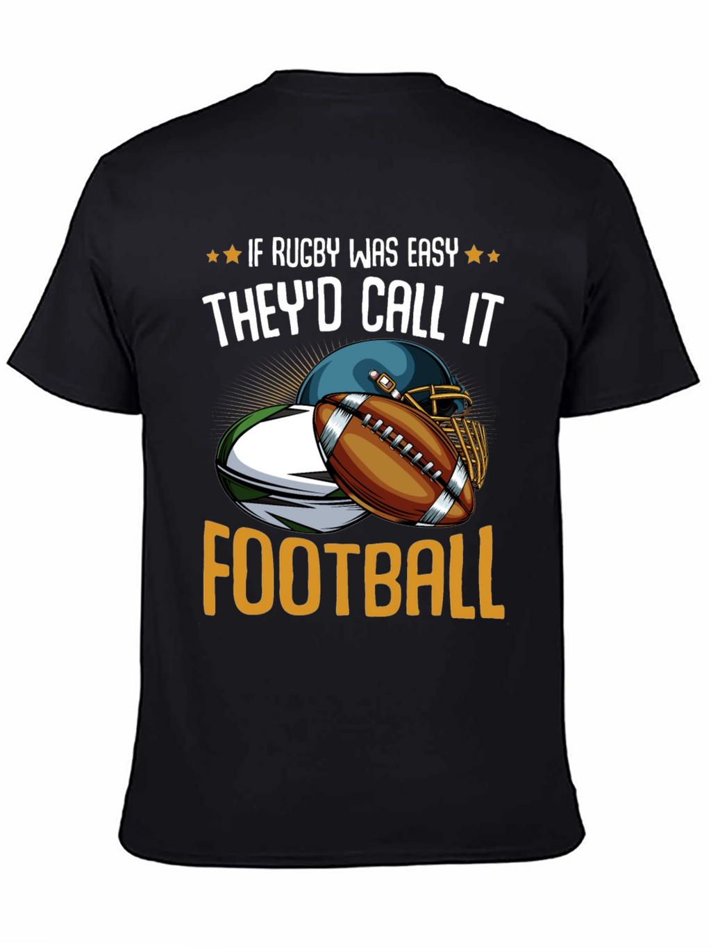 Rugby vs Football Graphic T-Shirt