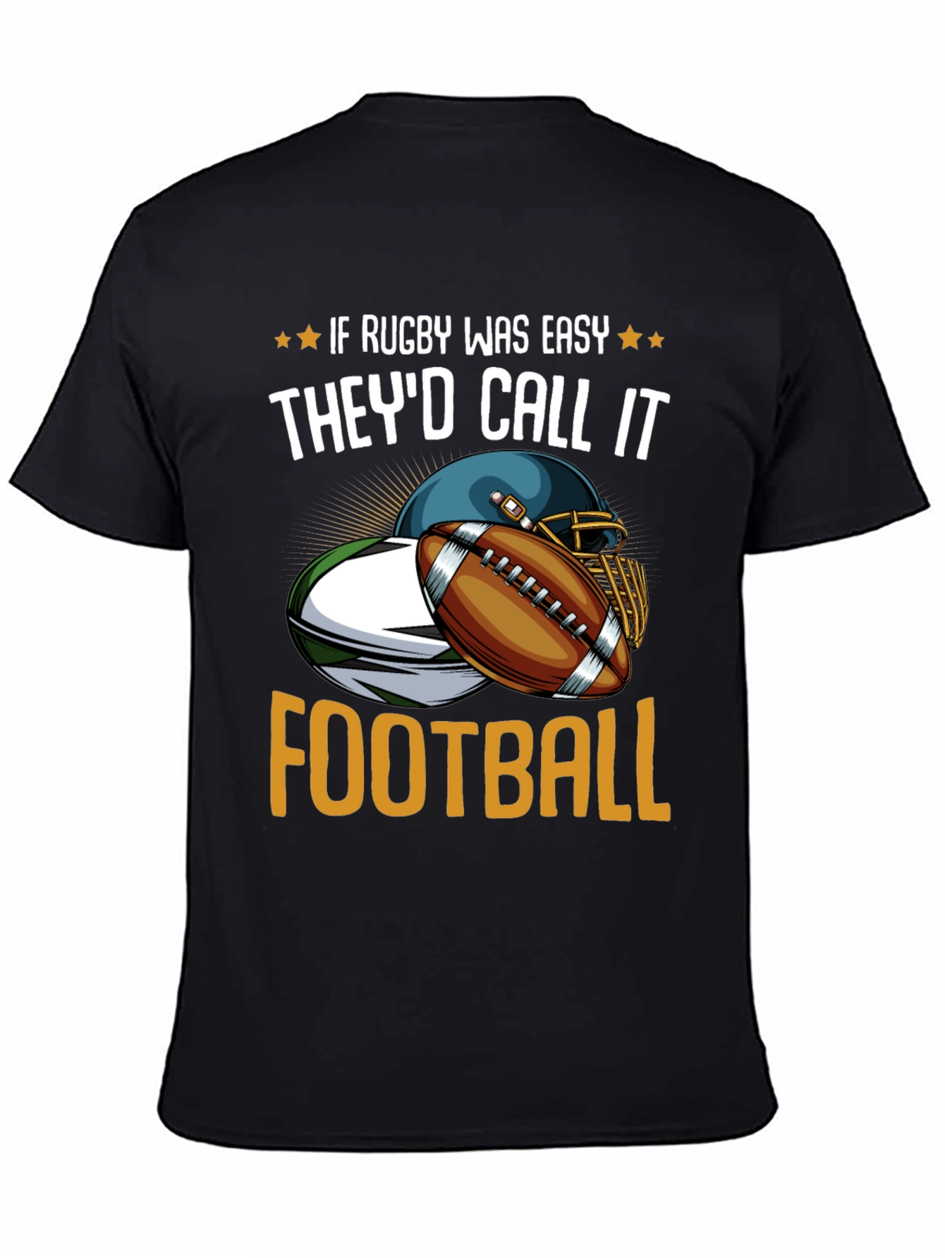 Rugby vs Football Graphic T-Shirt