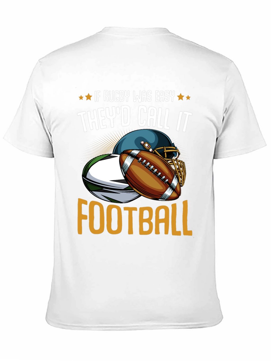 Rugby vs Football Graphic T-Shirt