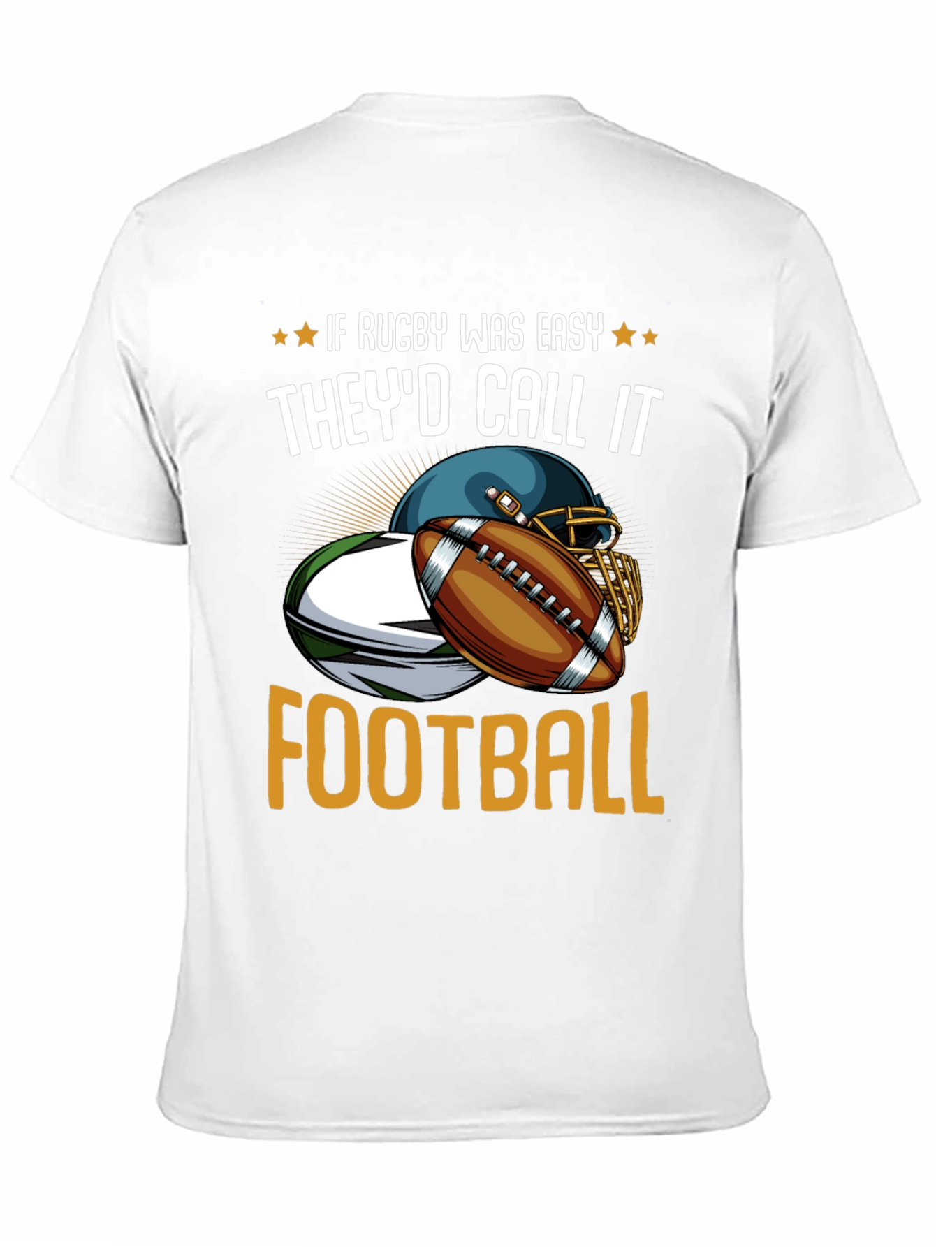 Rugby vs Football Graphic T-Shirt