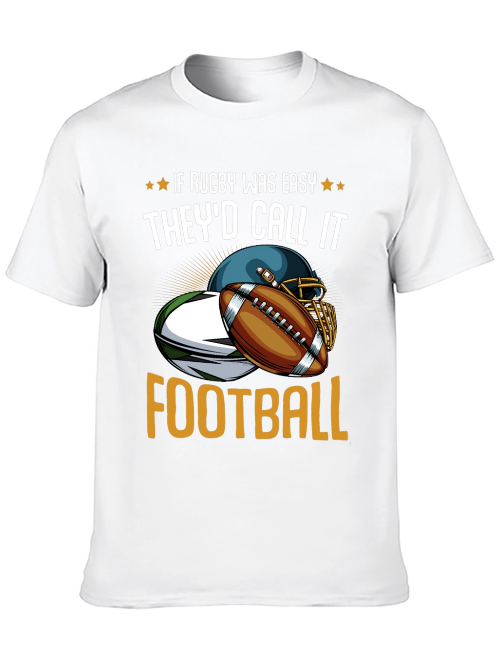 Rugby vs Football Graphic T-Shirt