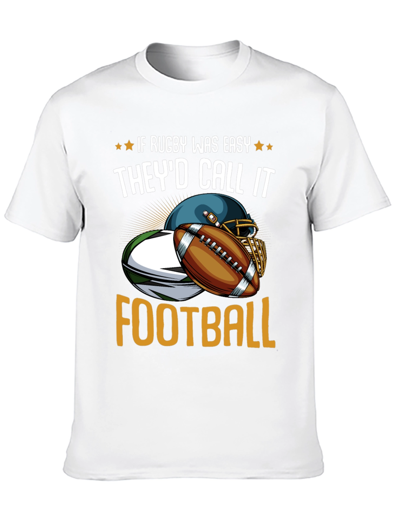 Rugby vs Football Graphic T-Shirt