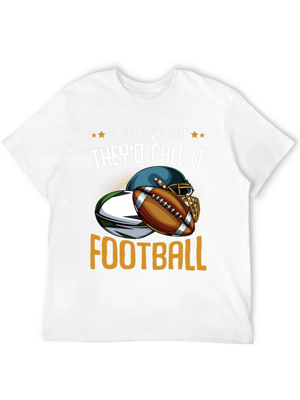 Rugby vs Football Graphic T-Shirt