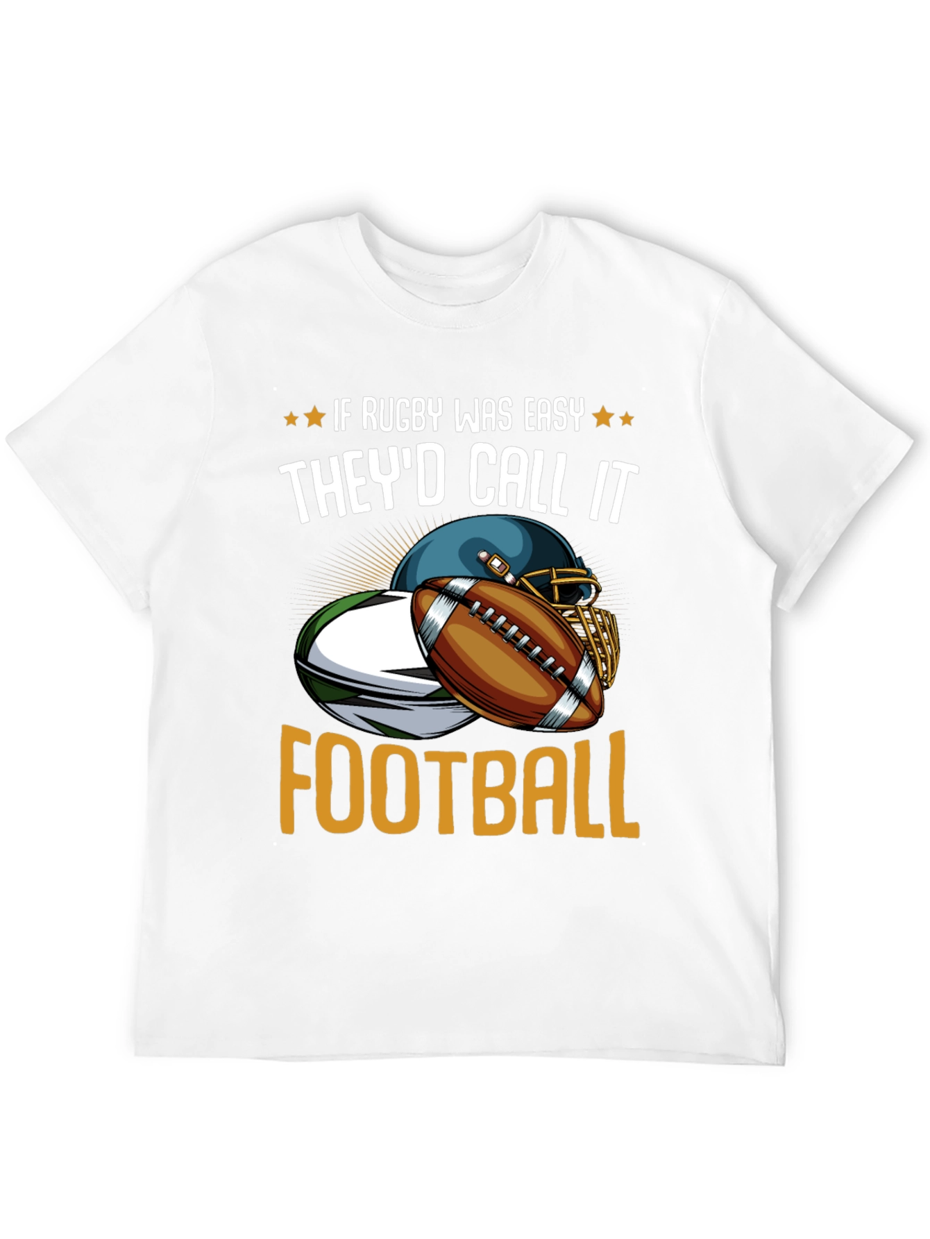 Rugby vs Football Graphic T-Shirt