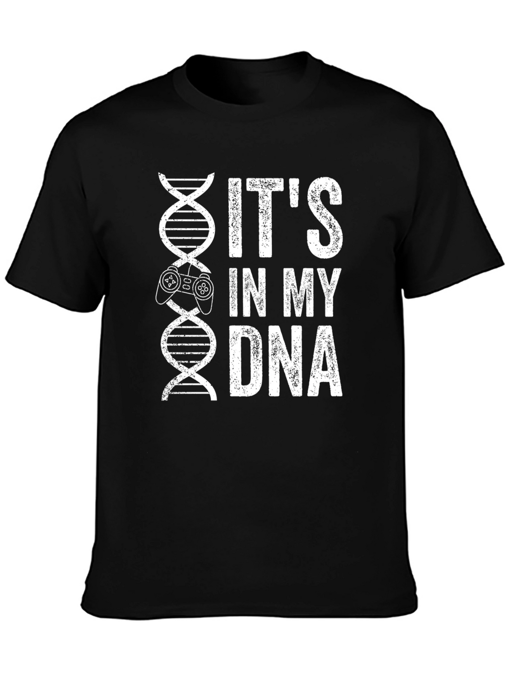 Gamer DNA T-Shirt - Black Cotton Graphic Tee