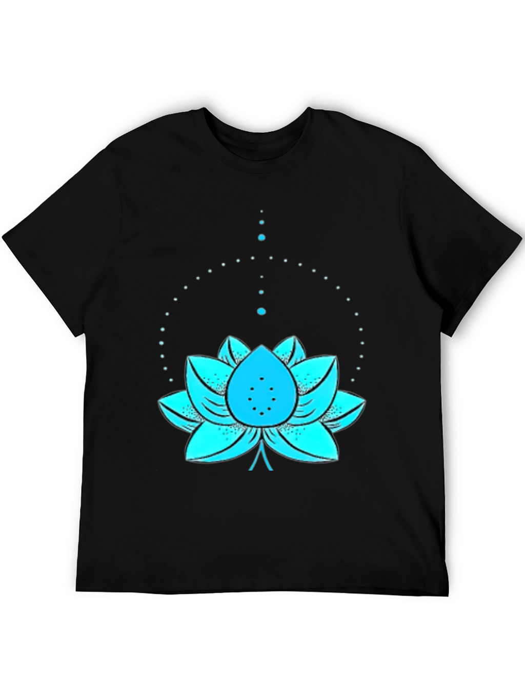 Lotus Flower Graphic Tee - Black
