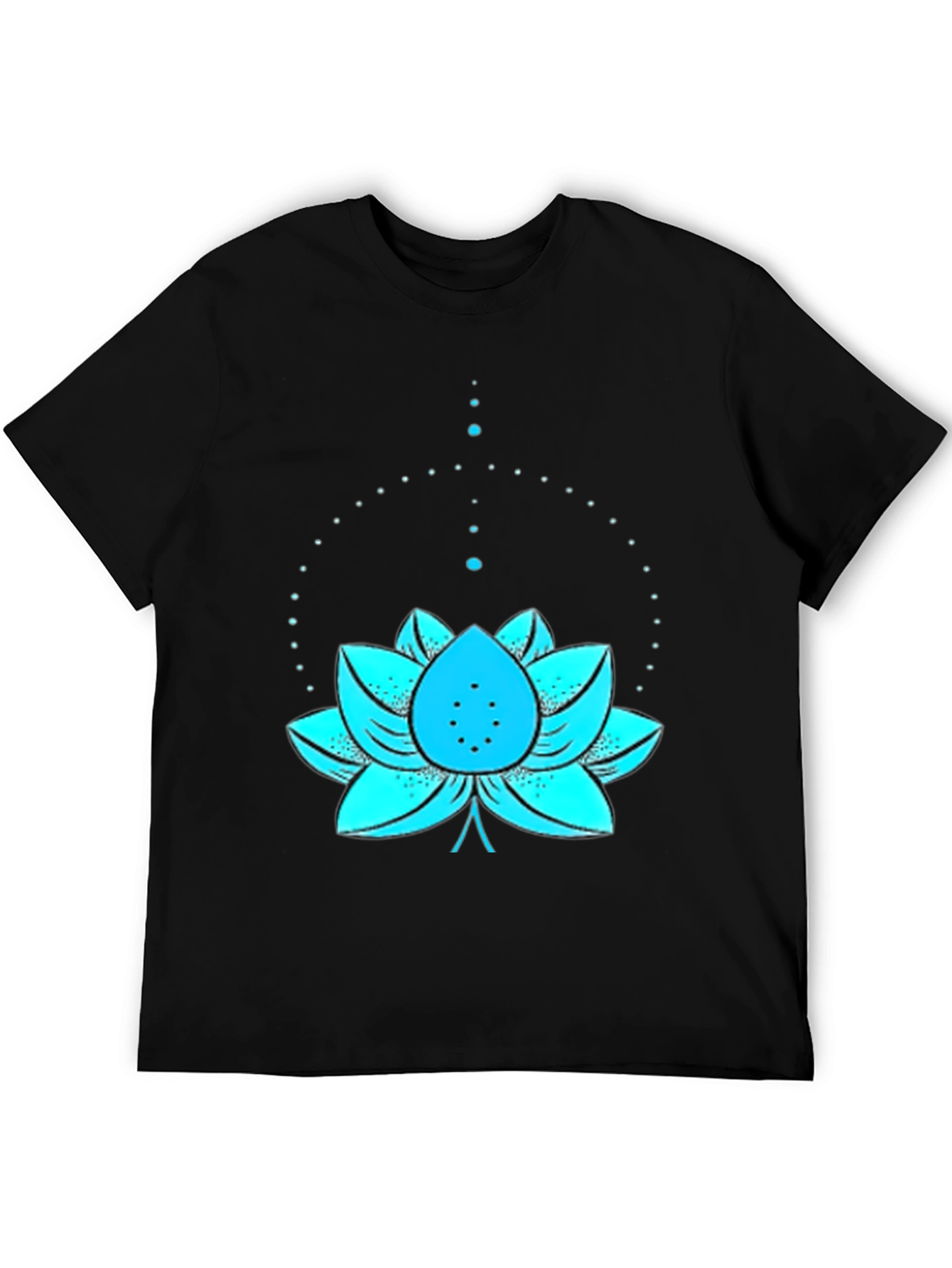 Lotus Flower Graphic Tee - Black
