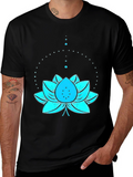 Lotus Flower Graphic Tee - Black