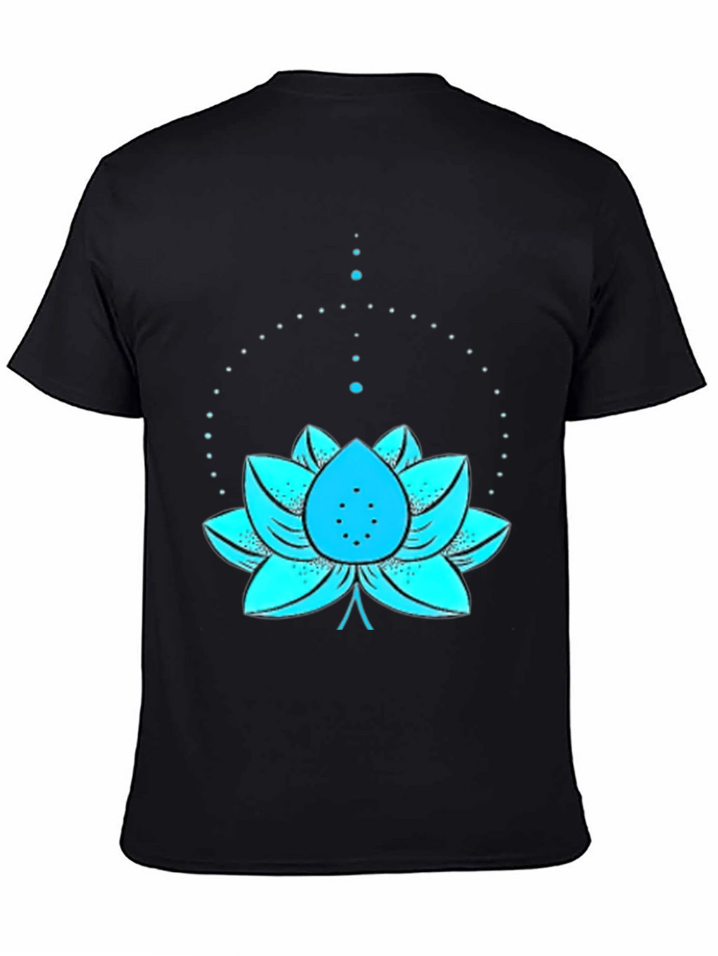 Lotus Flower Graphic Tee - Black