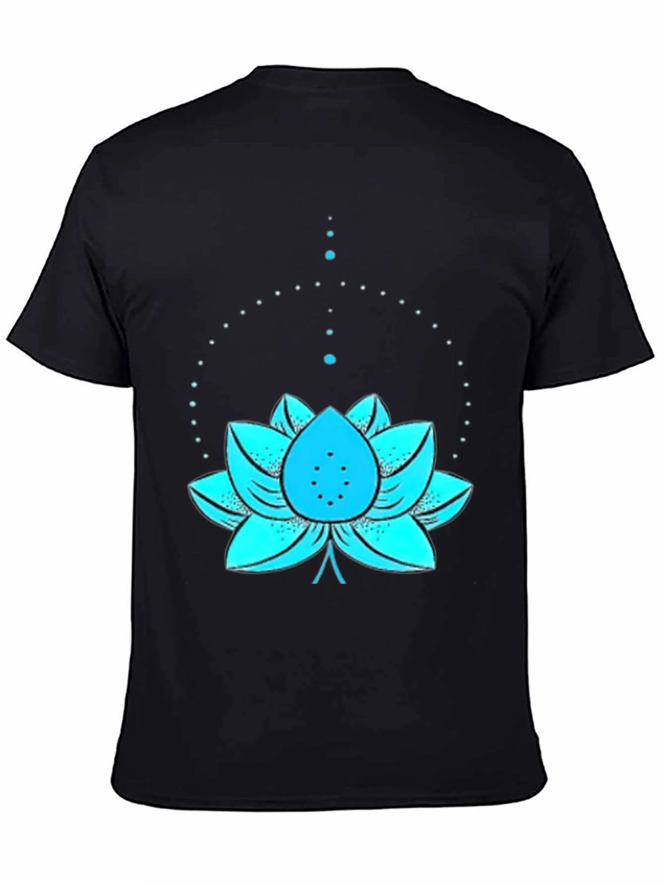 Lotus Flower Graphic Tee - Black