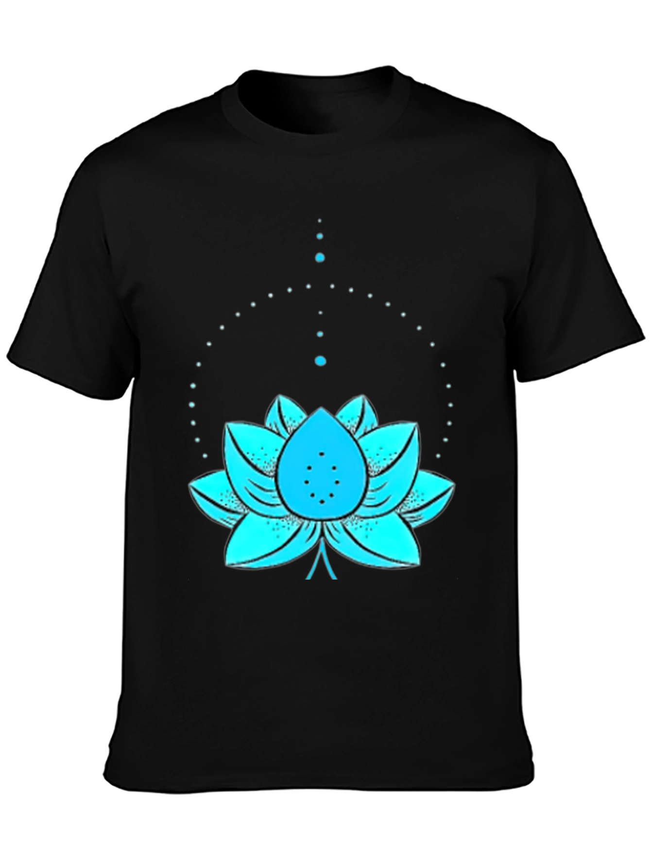 Lotus Flower Graphic Tee - Black