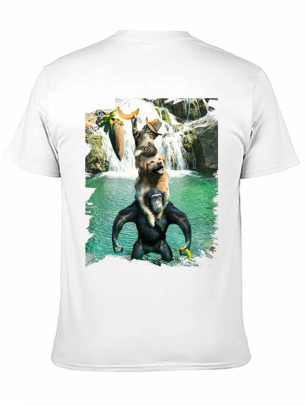Funny Animal Waterfall Graphic Tee