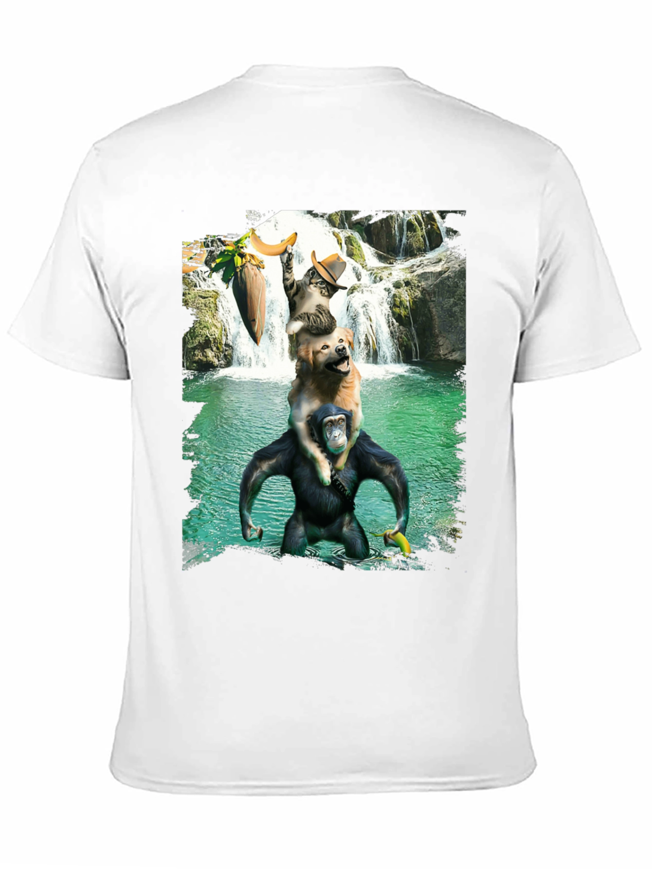 Funny Animal Waterfall Graphic Tee