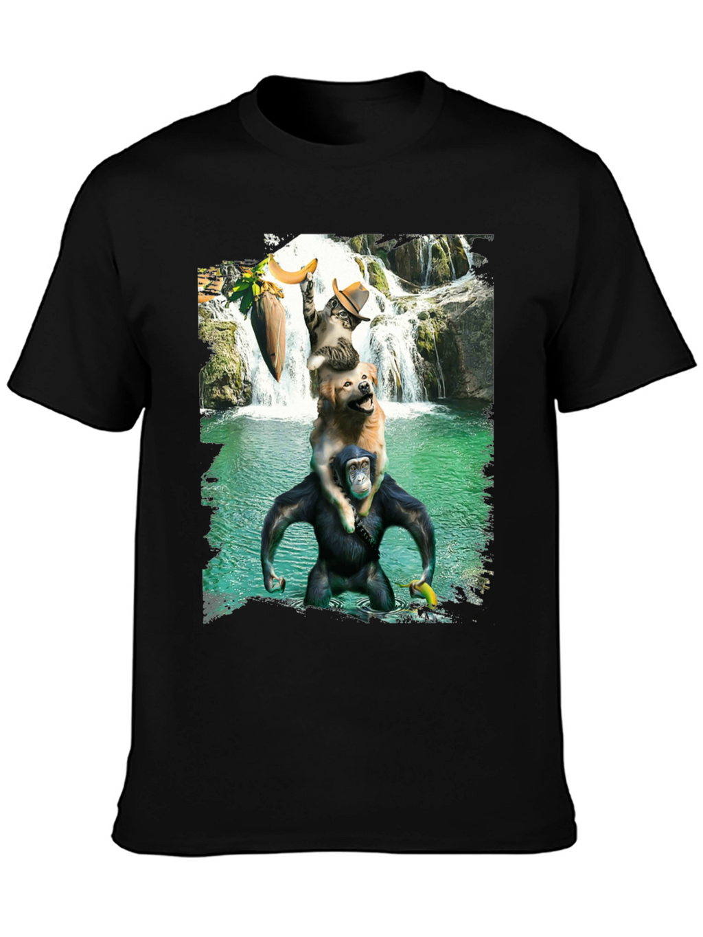 Funny Animal Waterfall Graphic Tee