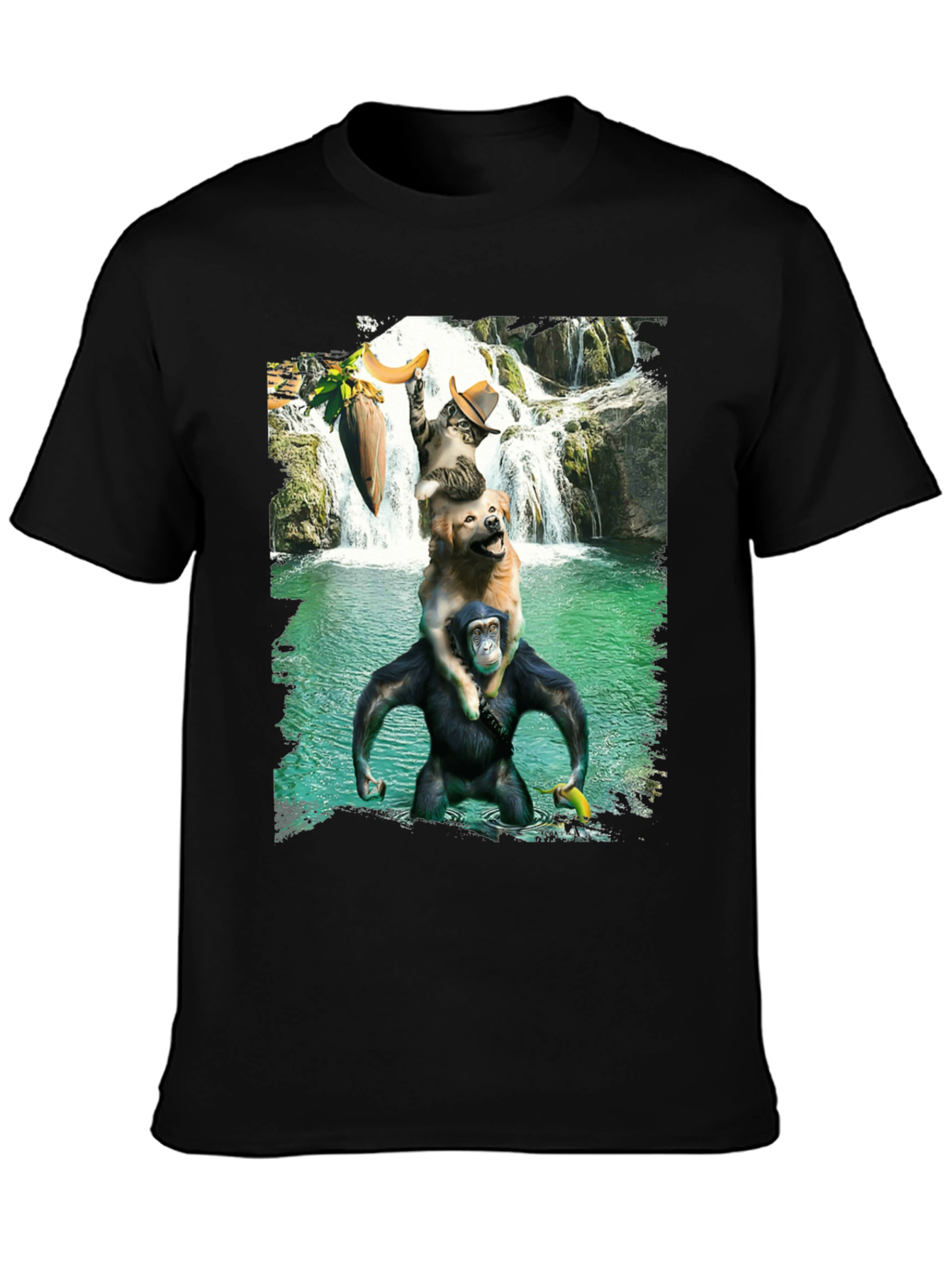 Funny Animal Waterfall Graphic Tee