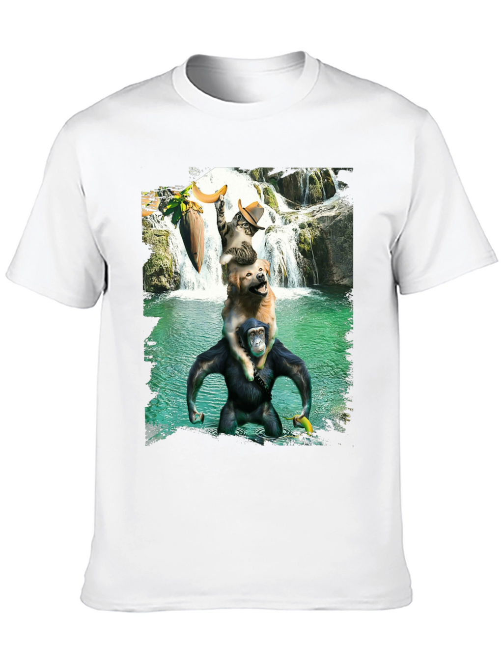 Funny Animal Waterfall Graphic Tee