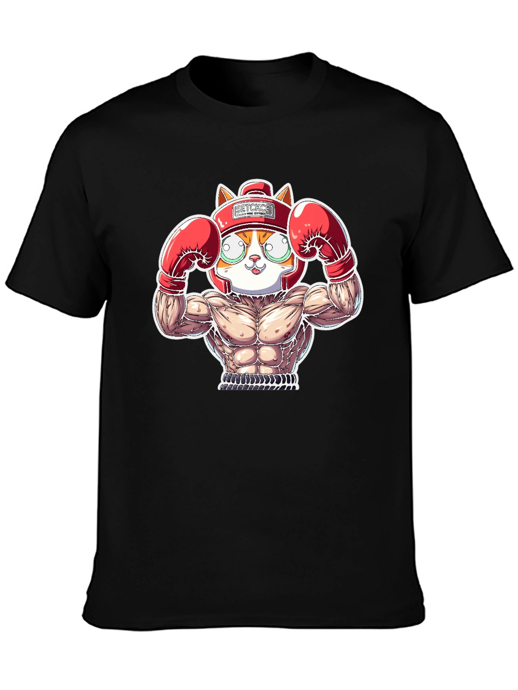 Boxer Cat Graphic Tee - Funny Animal T-Shirt