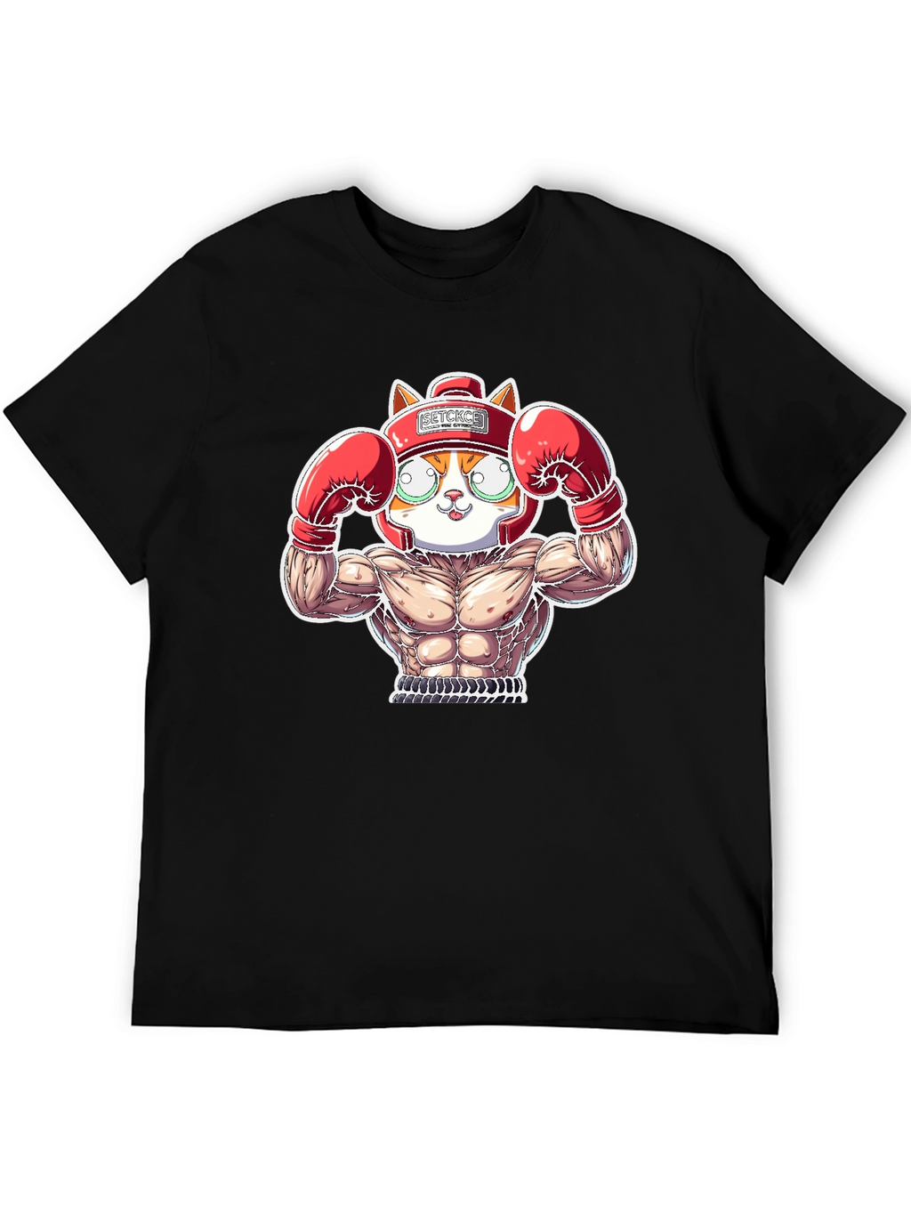 Boxer Cat Graphic Tee - Funny Animal T-Shirt