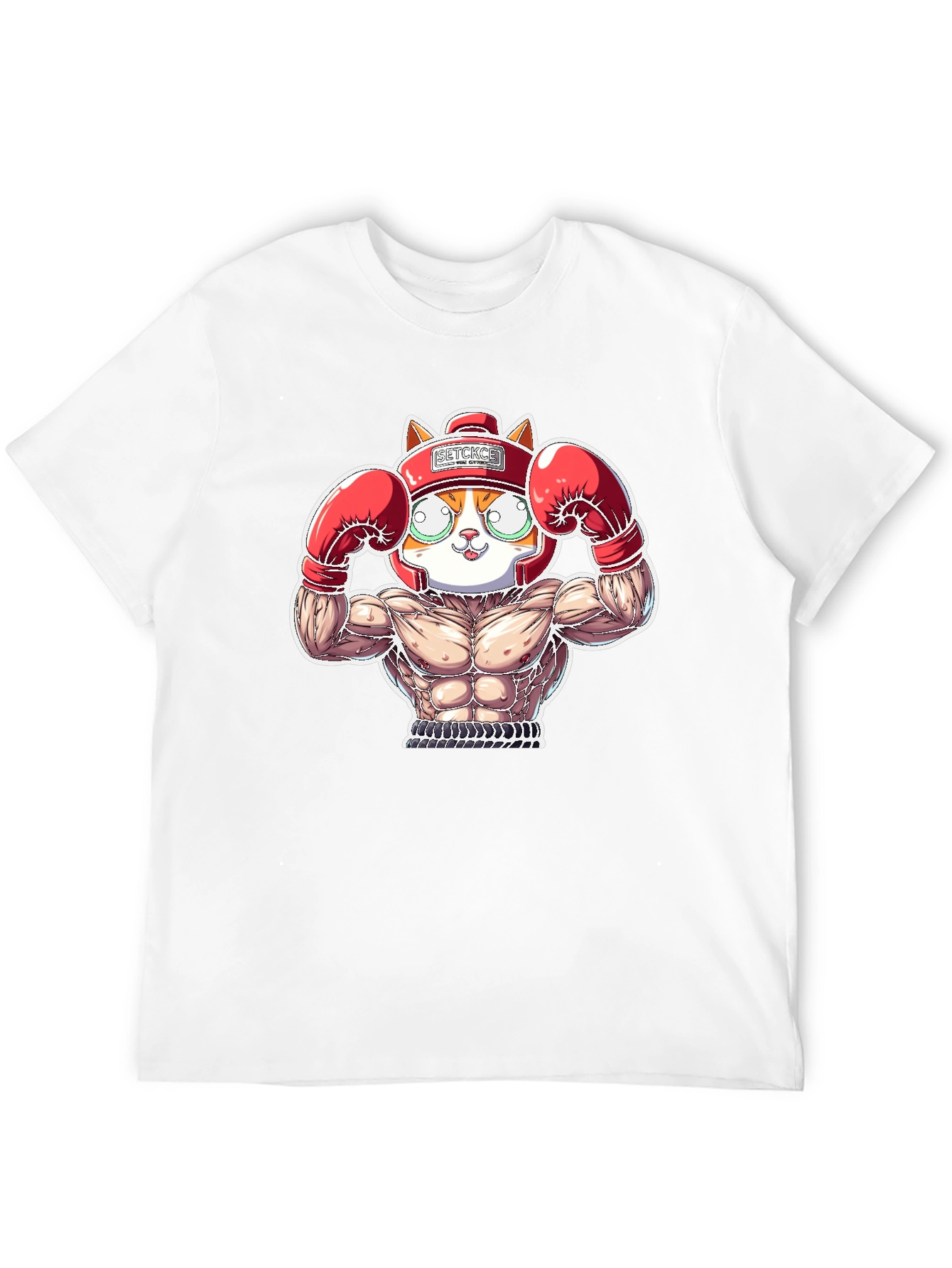 Boxer Cat Graphic Tee - Funny Animal T-Shirt