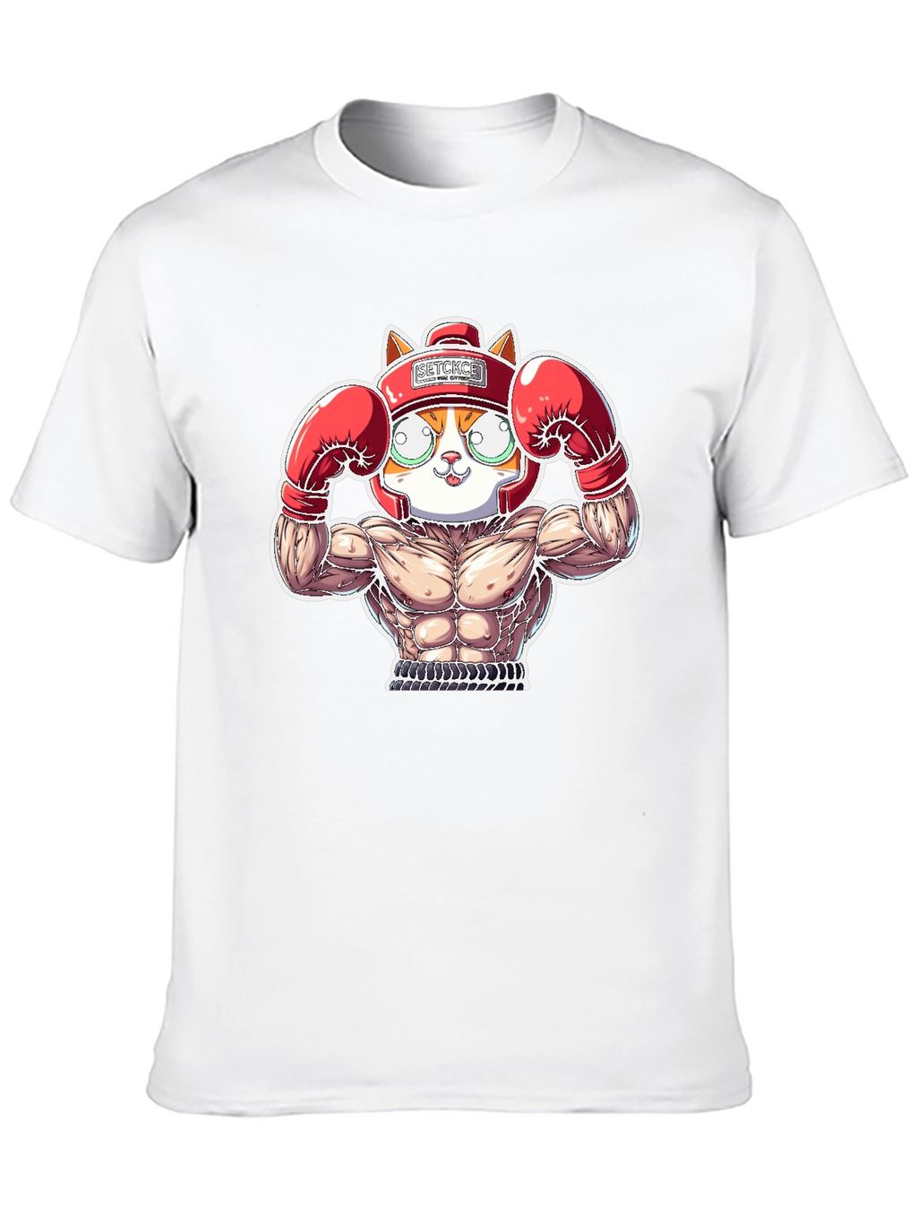 Boxer Cat Graphic Tee - Funny Animal T-Shirt