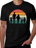 Family Silhouette Sunset T-Shirt
