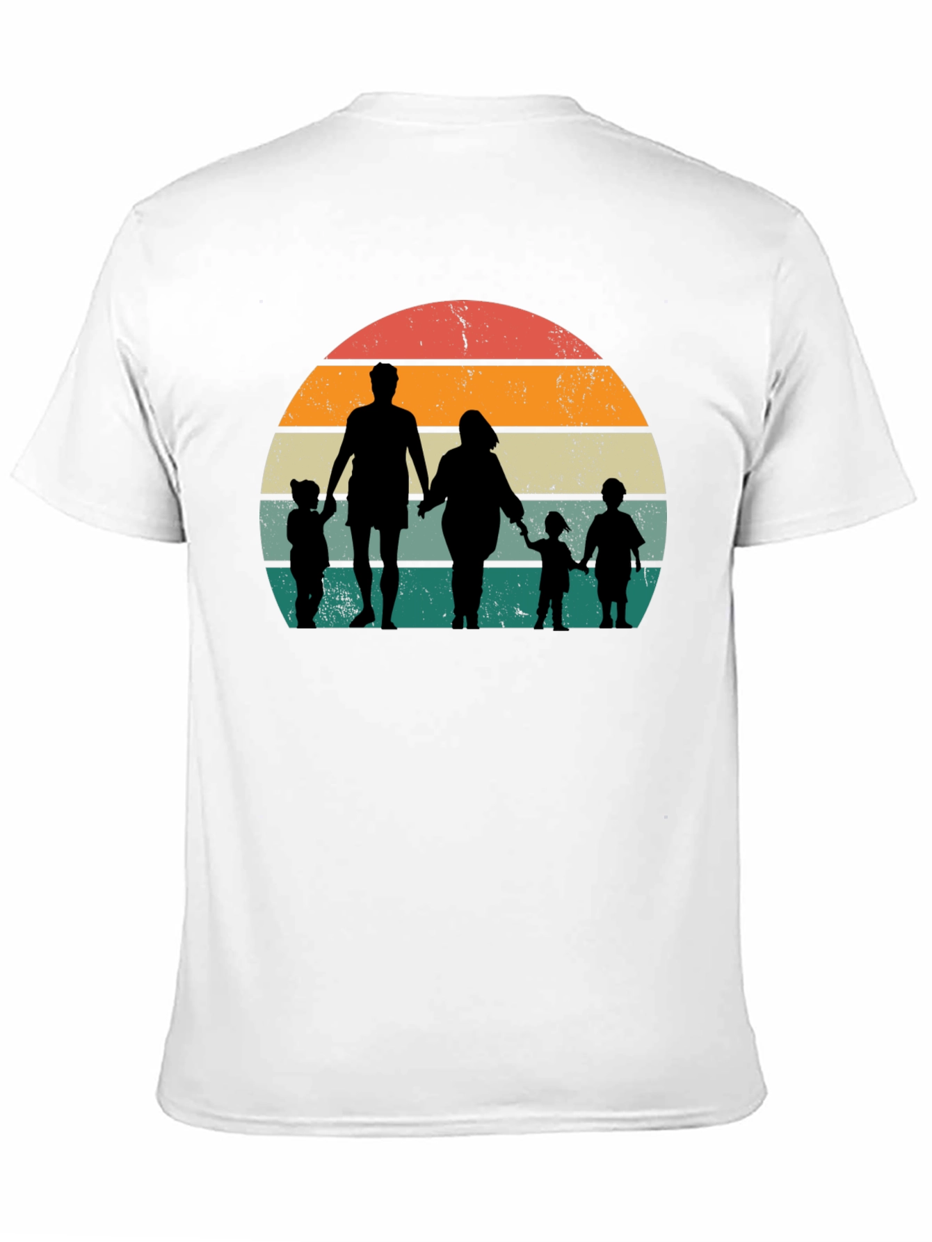 Family Silhouette Sunset T-Shirt