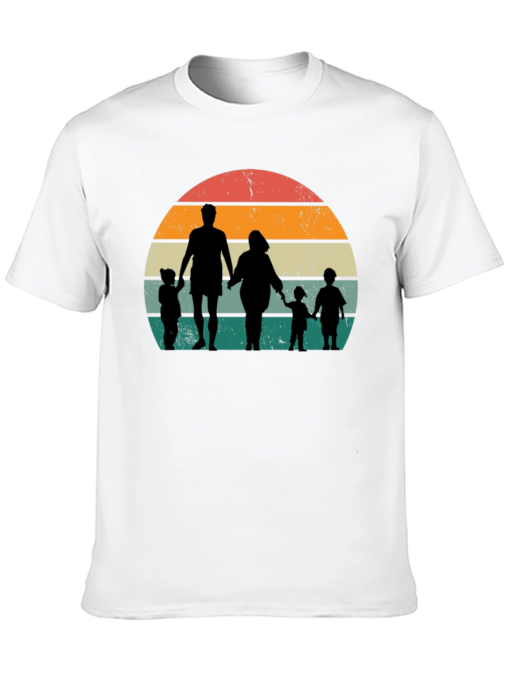 Family Silhouette Sunset T-Shirt