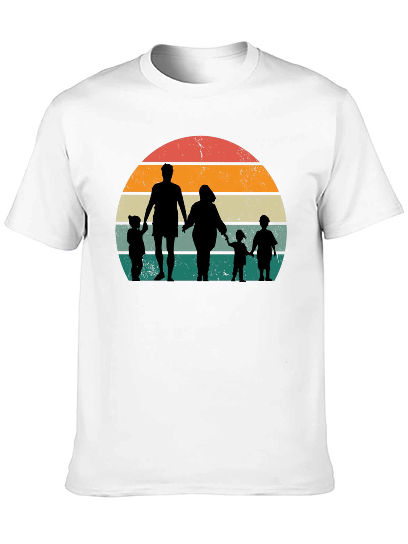 Family Silhouette Sunset T-Shirt