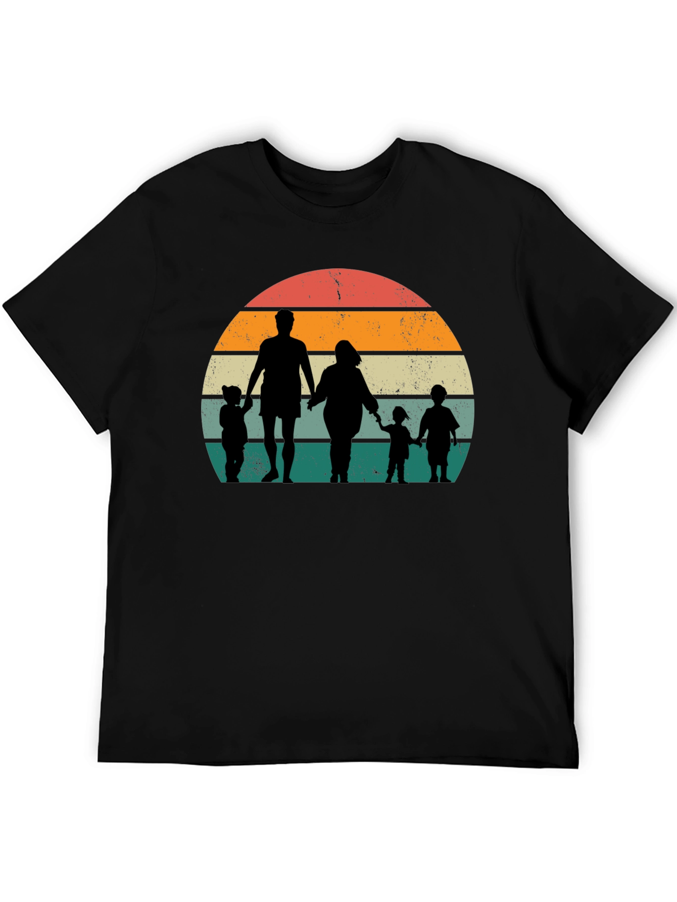 Family Silhouette Sunset T-Shirt