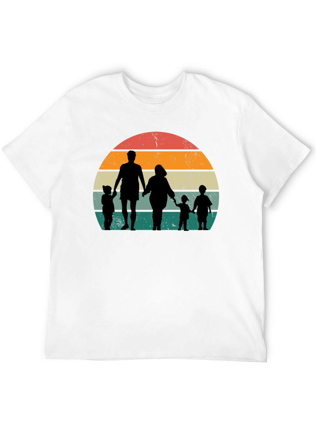 Family Silhouette Sunset T-Shirt