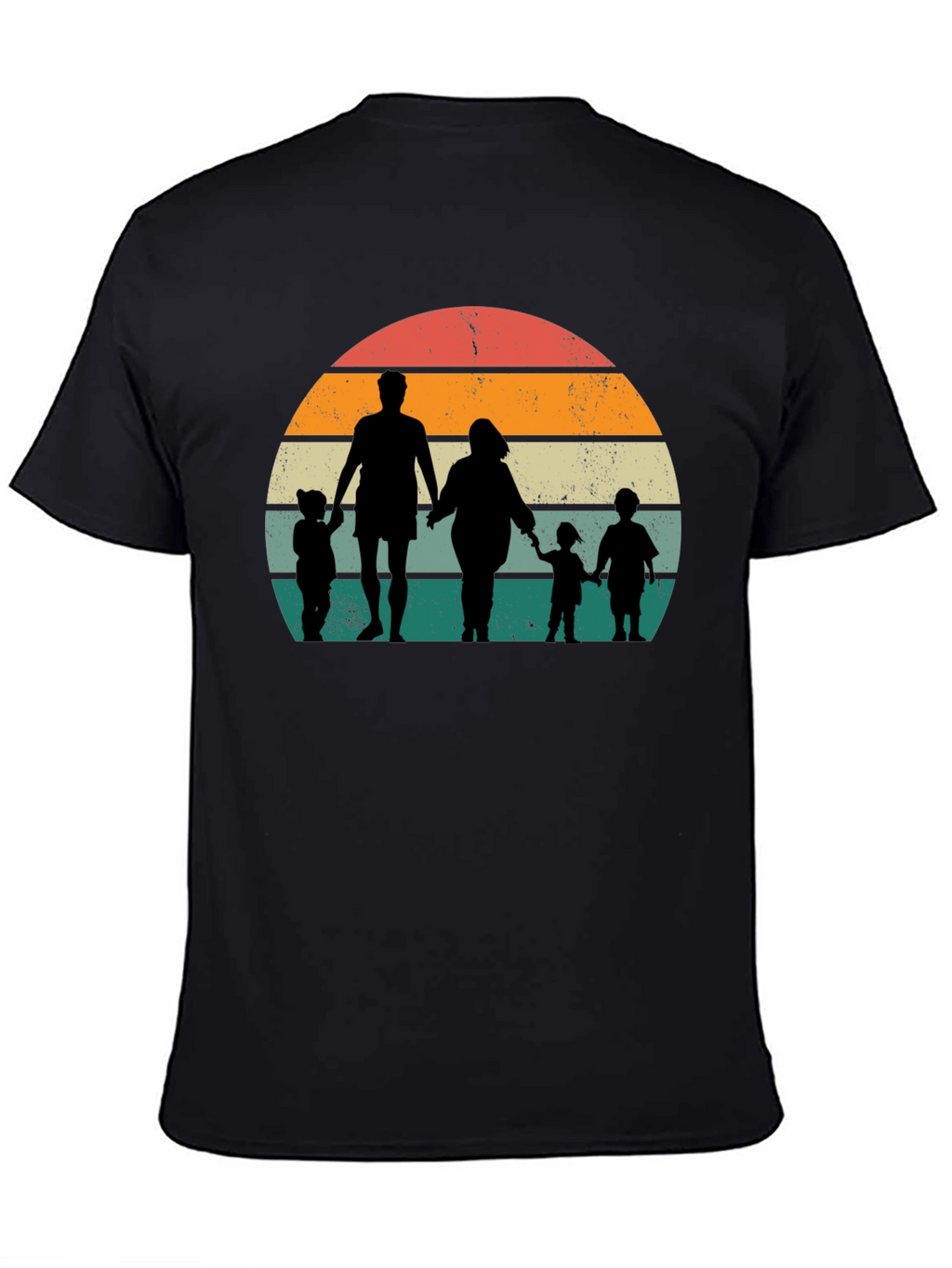 Family Silhouette Sunset T-Shirt