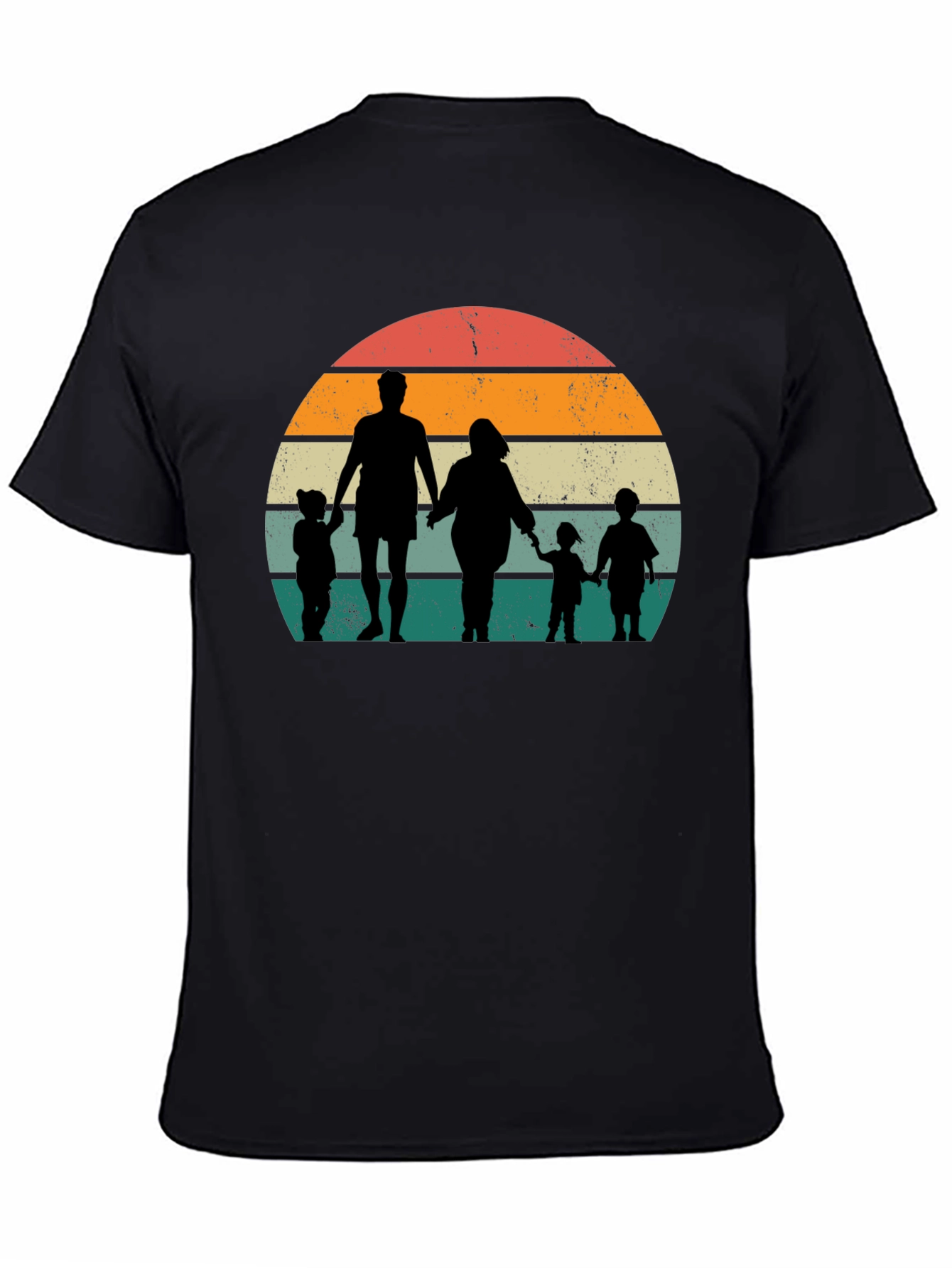 Family Silhouette Sunset T-Shirt