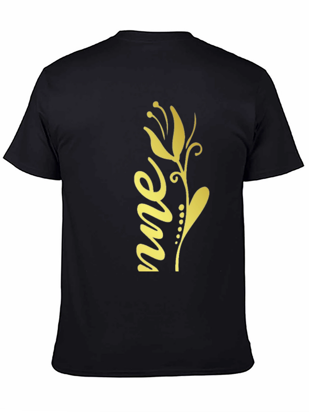 Floral Script Graphic Tee - Black Unisex