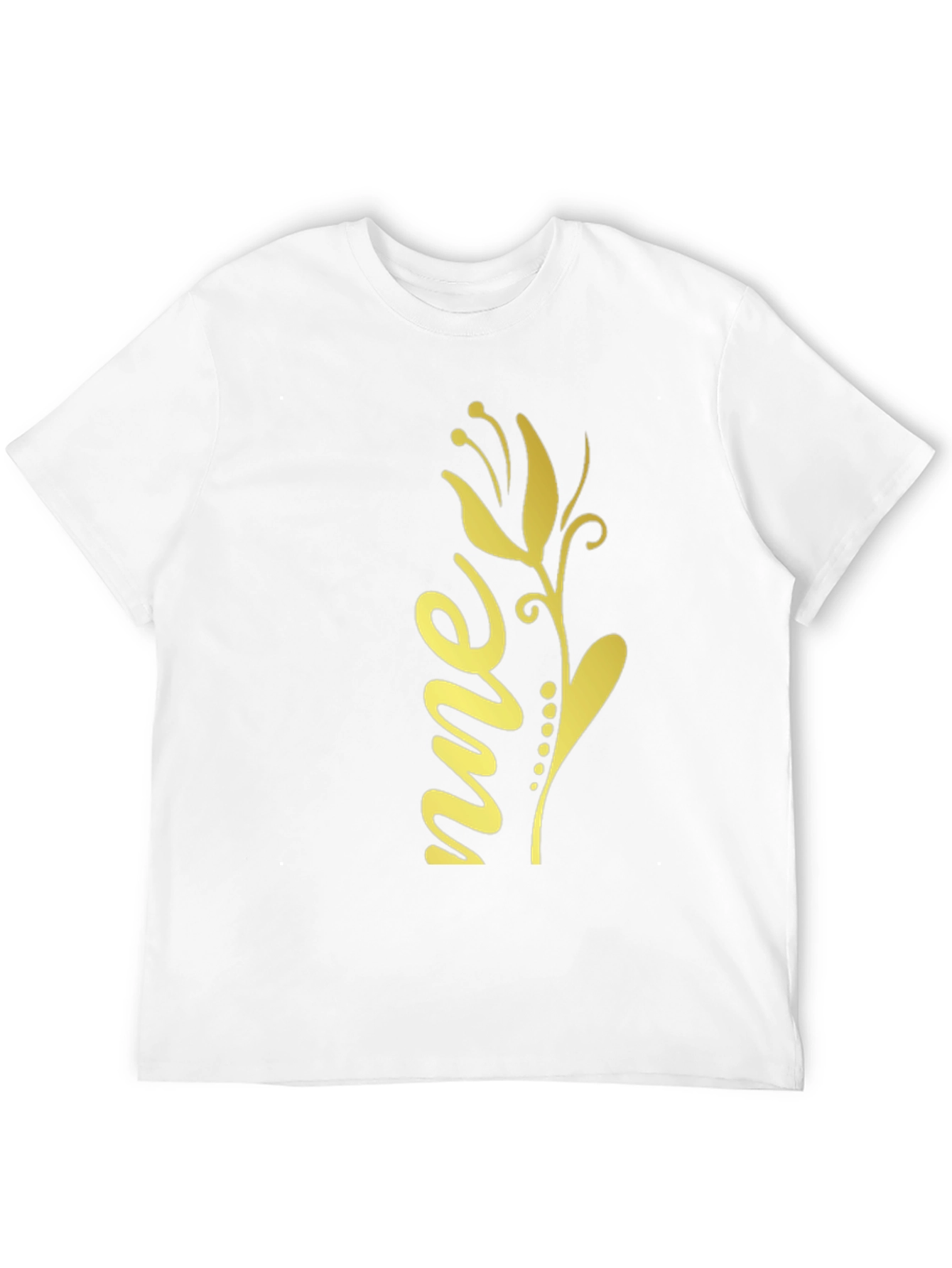 Floral Script Graphic Tee - Black Unisex