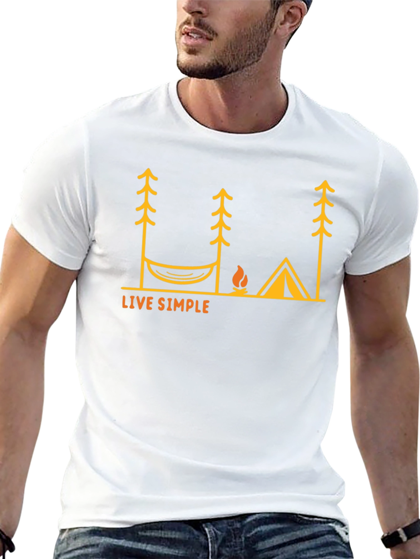 Live Simple Camping T-Shirt - Black
