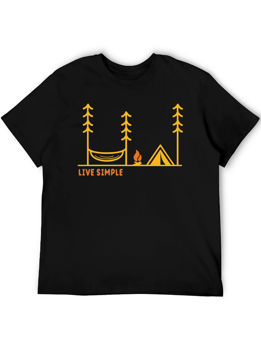 Live Simple Camping T-Shirt - Black