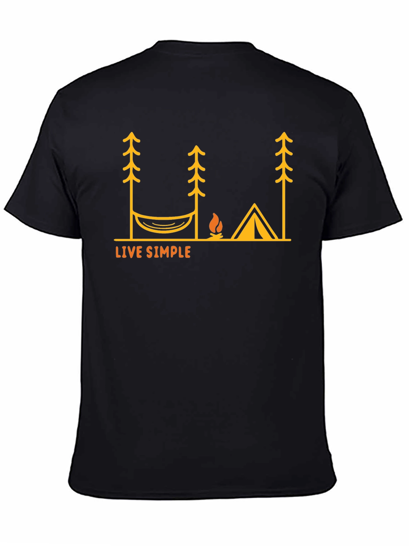 Live Simple Camping T-Shirt - Black