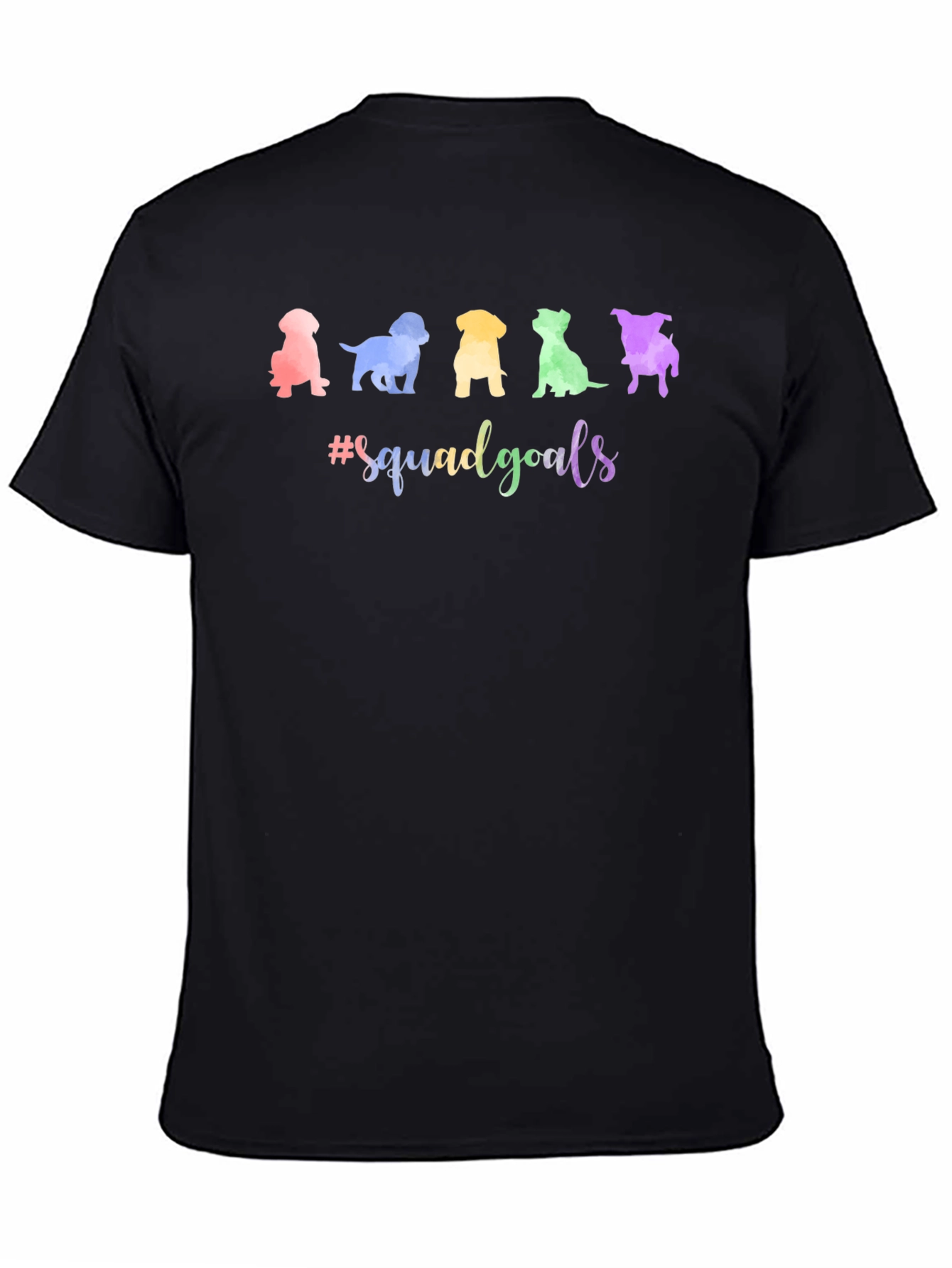 Squad Goals Dog T-Shirt - Colorful Puppy Design