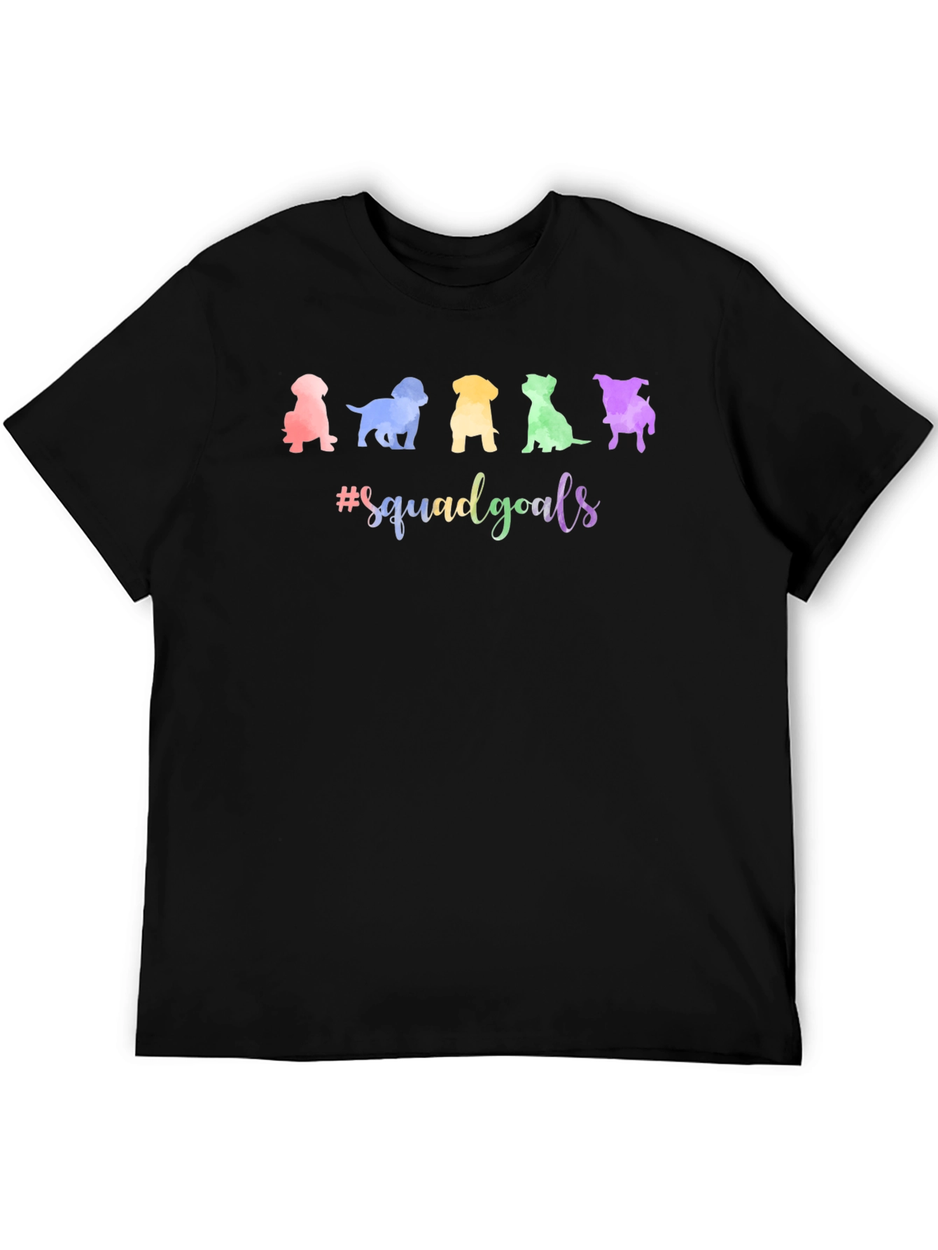 Squad Goals Dog T-Shirt - Colorful Puppy Design