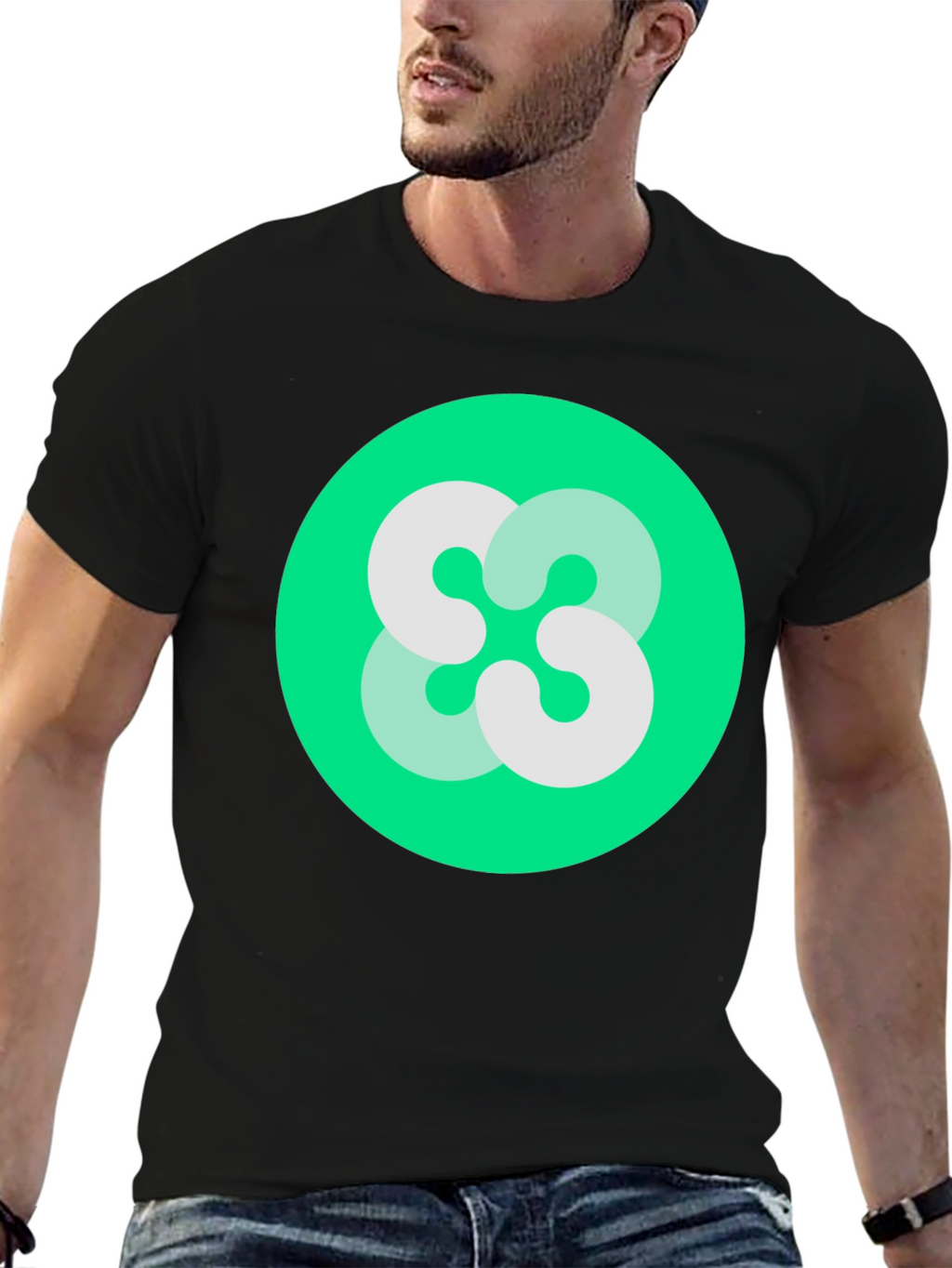 Abstract Logo Black T-Shirt