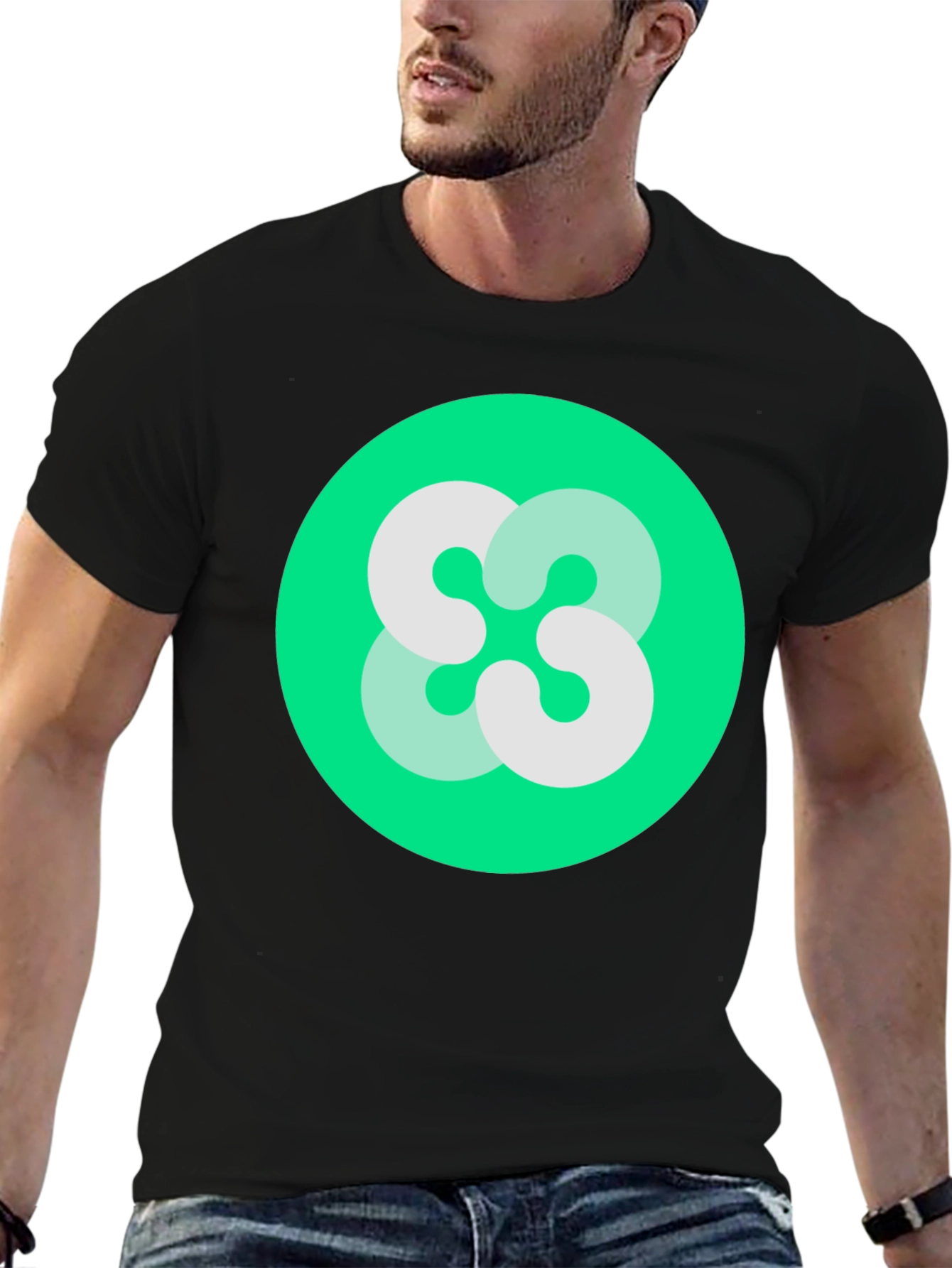 Abstract Logo Black T-Shirt