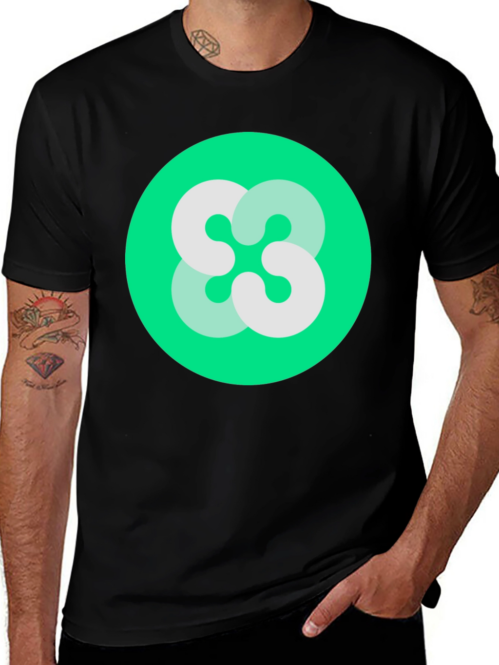 Abstract Logo Black T-Shirt