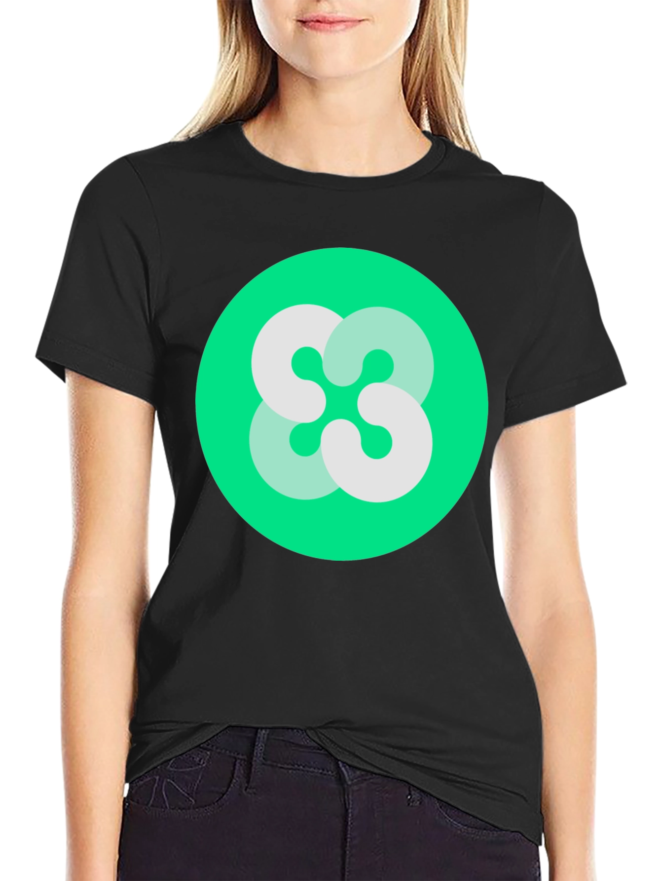 Abstract Logo Black T-Shirt
