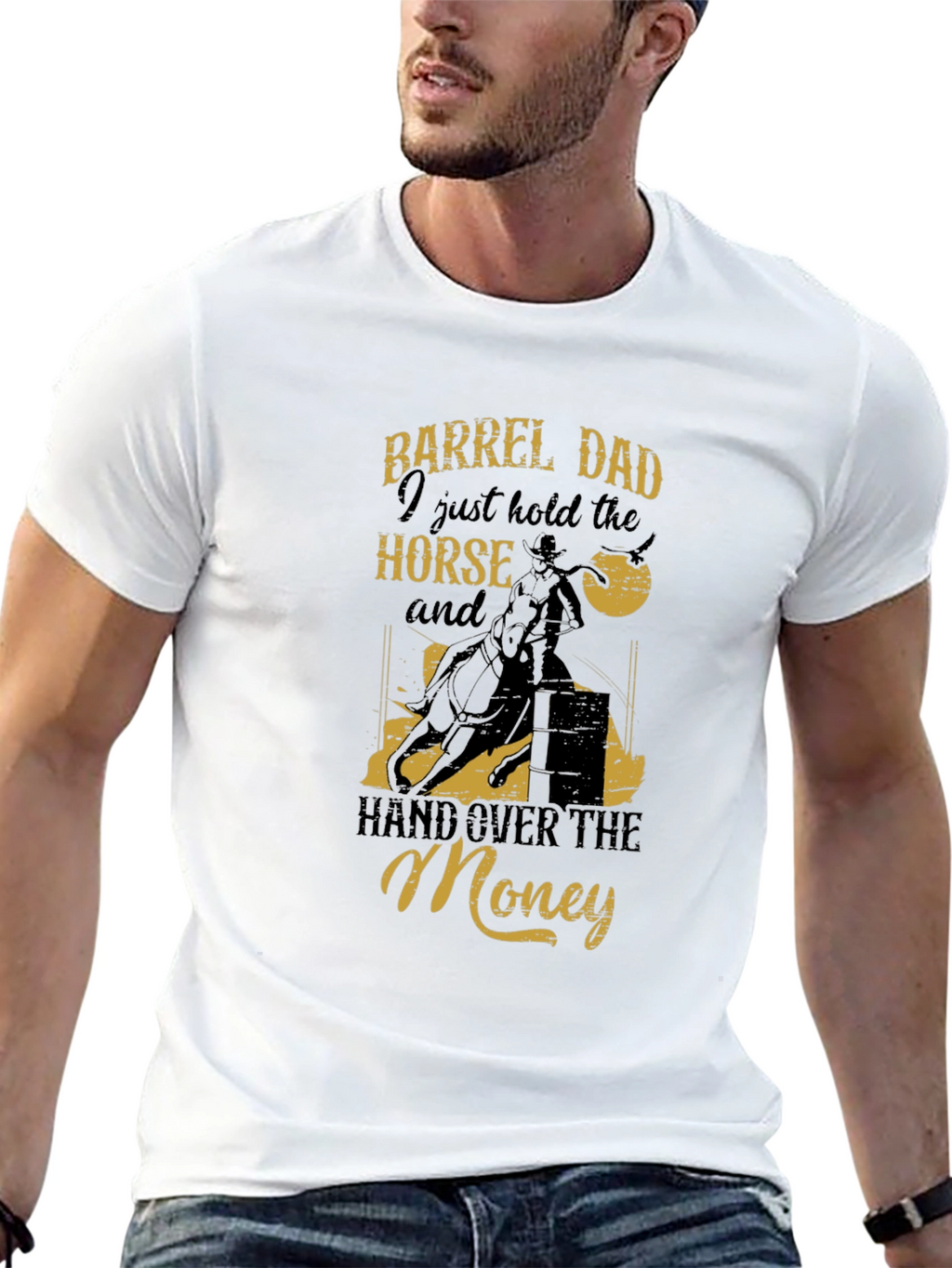 Barrel Dad Horse T-Shirt - Funny Rodeo Tee