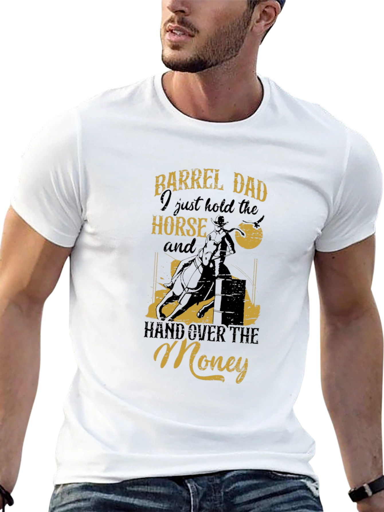 Barrel Dad Horse T-Shirt - Funny Rodeo Tee